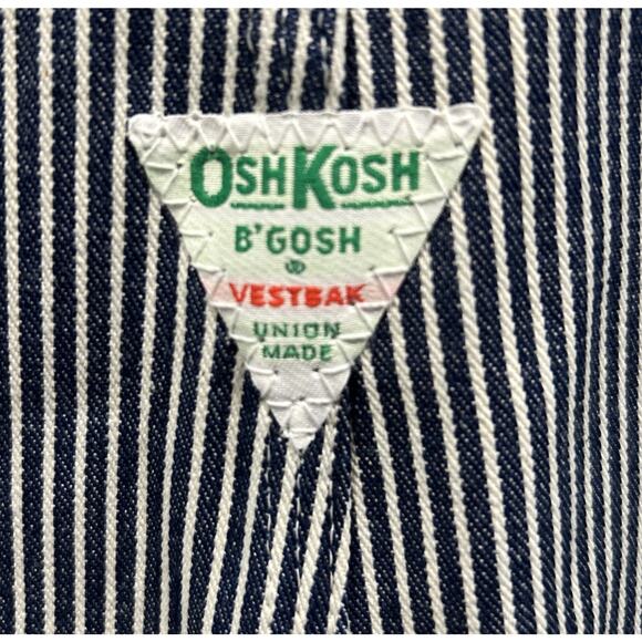 Mens Vtg OSH KOSH B’GOSH Vestbak Railroad Stripe Union Made Overalls 46x29 * - Picture 5 of 9